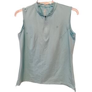 Women's Mofiz Sleeveless Golf Shirt, Light Blue/Turquoise, Size M